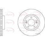 Apec Red Vented Brake Disc (DSK2190) Fits: Hyundai