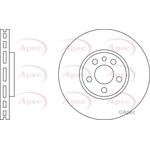 Apec Red Vented Brake Disc (DSK2205)