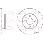 Apec Red Vented Brake Disc (DSK2214) Fits: Hyundai