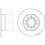 Apec Red Solid Brake Disc (DSK2218)