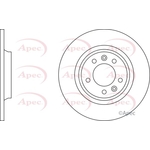 Apec Red Solid Brake Disc (DSK2227) Fits: Peugeot
