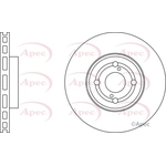 Apec Red Vented Brake Disc (DSK2229) Fits: Toyota