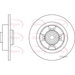 Apec Red Solid Brake Disc (DSK2233) Fits: Renault