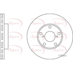 Apec Red Vented Brake Disc (DSK2238) Fits: Toyota