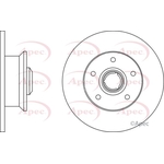 Apec Red Solid Brake Disc (DSK224)