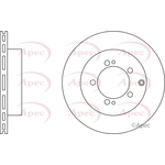 Apec Red Vented Brake Disc (DSK2261) Fits: Mitsubishi