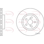Apec Red Vented Brake Disc (DSK2267) Fits: Toyota