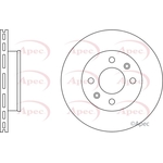 Apec Red Vented Brake Disc (DSK2271) Fits: Hyundai
