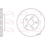 Apec Red Vented Brake Disc (DSK2272) Fits: Toyota