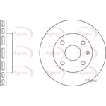Apec Red Vented Brake Disc (DSK2274)