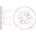 Apec Red Vented Brake Disc (DSK2277)