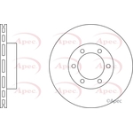 Apec Red Vented Brake Disc (DSK2280) Fits: Toyota