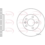 Apec Red Vented Brake Disc (DSK2282) Fits: VW