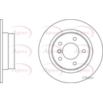 Apec Red Solid Brake Disc (DSK2295) Fits: BMW