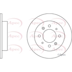 Apec Red Solid Brake Disc (DSK2296) Fits: Kia