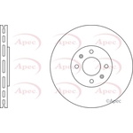 Apec Red Vented Brake Disc (DSK2301) Fits: Peugeot