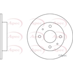 Apec Red Solid Brake Disc (DSK2302)