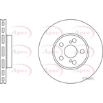 Apec Red Vented Brake Disc (DSK2304) Fits: Toyota