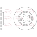 Apec Red Vented Brake Disc (DSK2312) Fits: Hyundai