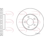 Apec Red Vented Brake Disc (DSK2314) Fits: Nissan