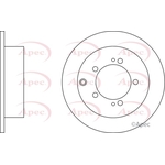 Apec Red Solid Brake Disc (DSK2317) Fits: Mitsubishi