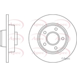Apec Red Solid Brake Disc (DSK2325)