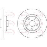 Apec Red Solid Brake Disc (DSK2326) Fits: Renault