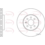 Apec Red Vented Brake Disc (DSK2328)