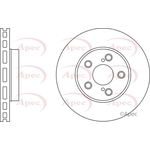 Apec Red Vented Brake Disc (DSK2334) Fits: Toyota