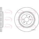 Apec Red Vented Brake Disc (DSK2343) Fits: Rover
