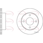 Apec Red Vented Brake Disc (DSK235) Fits: Nissan