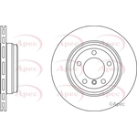 Apec Red Vented Brake Disc (DSK2361) Fits: BMW