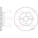 Apec Red Vented Brake Disc (DSK2362) Fits: Toyota