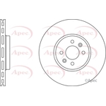 Apec Red Vented Brake Disc (DSK2377) Fits: Renault