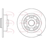 Apec Red Solid Brake Disc (DSK2378) Fits: Renault