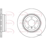 Apec Red Vented Brake Disc (DSK2383) Fits: BMW