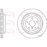 Apec Red Vented Brake Disc (DSK2384) Fits: Mercedes