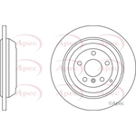 Apec Red Solid Brake Disc (DSK2386) Fits: Mercedes