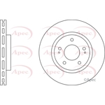 Apec Red Vented Brake Disc (DSK2388) Fits: Mitsubishi
