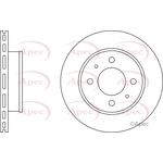 Apec Red Vented Brake Disc (DSK2389) Fits: Hyundai