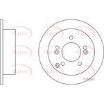 Apec Red Solid Brake Disc (DSK2393)