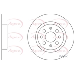 Apec Red Solid Brake Disc (DSK2395)