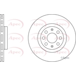Apec Red Vented Brake Disc (DSK2399)