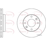 Apec Red Vented Brake Disc (DSK2404) Fits: Hyundai