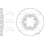 Apec Red Vented Brake Disc (DSK2405) Fits: Nissan