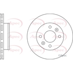 Apec Red Vented Brake Disc (DSK2408) Fits: Kia