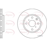 Apec Red Vented Brake Disc (DSK2411)