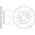 Apec Red Vented Brake Disc (DSK2412) Fits: Hyundai