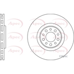 Apec Red Vented Brake Disc (DSK2429)