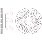 Apec Red Vented Brake Disc - Drilled (DSK2468) Fits: Porsche